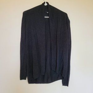 EXPRESS Black Open Front Draped Cardigan Sweater